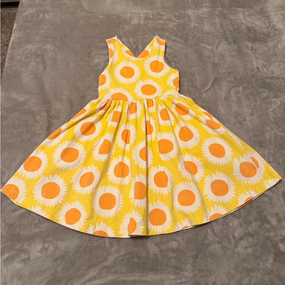 Hanna Andersson Yellow and Orange Sunflower Dress